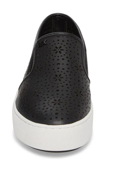 michael kors trent slip on sneakers black|michael kors heeled sneakers.